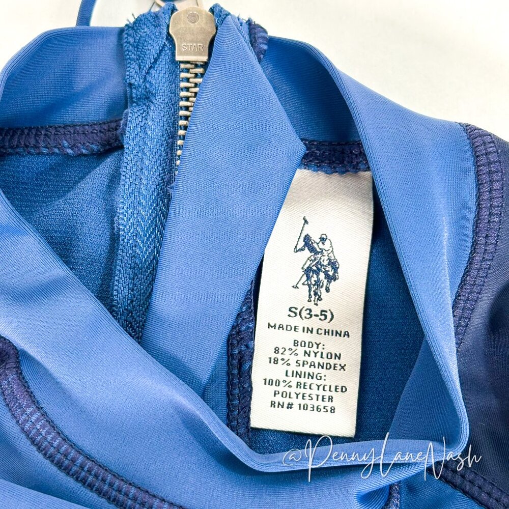 NWT US Polo Assn Palm Beach Rash Guard Zip Back Size Small - Picture 7 of 13